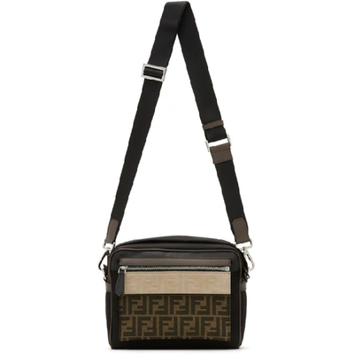 Shop Fendi Black Medium Forever  East/west Messenger Bag In F19a5 Neron