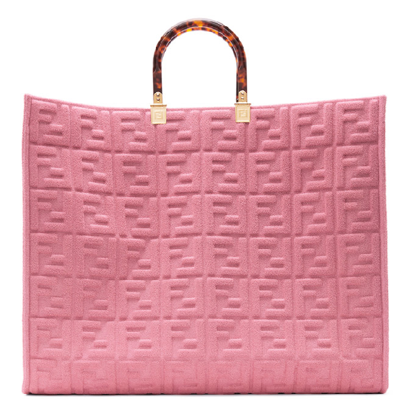 pink shopper handbag