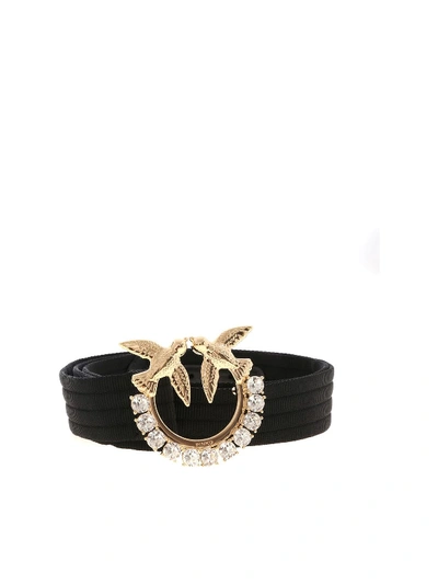 Shop Pinko Wilde Jewel Belt In Black