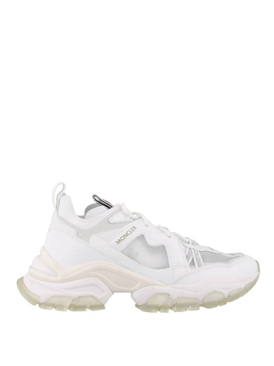 Shop Moncler Leave No Trace Multicolour Sneakers In White