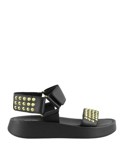 Shop Ash Volcano Sandals In Black