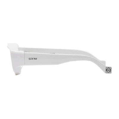 Shop Loewe White Paulas Ibiza Square Sunglasses In 21c White