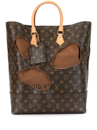 Pre-owned Louis Vuitton X Comme Des Garçons 2014 Halls Tote Bag In Brown