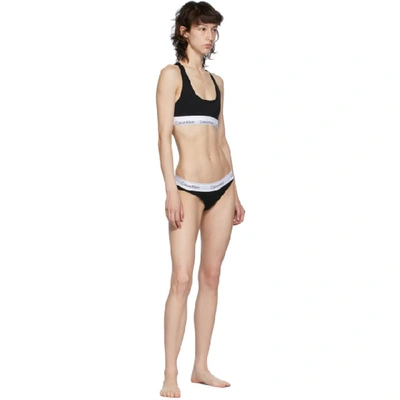 Shop Calvin Klein Underwear Black And White Modern Bralette In 001 Black