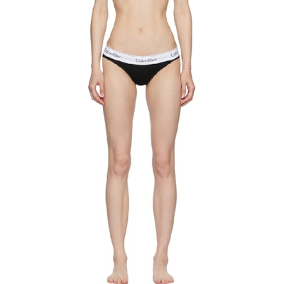 Shop Calvin Klein Underwear Black And White Modern Bikini Briefs In 001 Black
