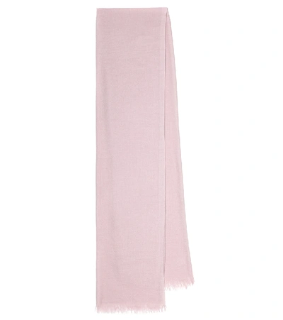 Shop Brunello Cucinelli Cashmere And Silk Scarf In Pink
