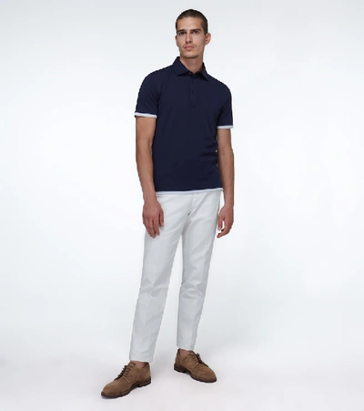 Shop Brunello Cucinelli Short-sleeved Polo Shirt In Blue