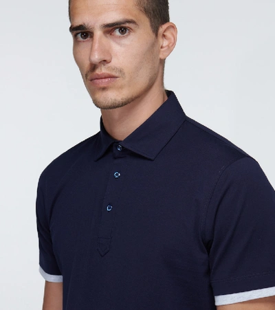 Shop Brunello Cucinelli Short-sleeved Polo Shirt In Blue