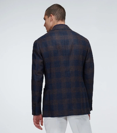 Shop Brunello Cucinelli Double-breasted Blazer In Blue