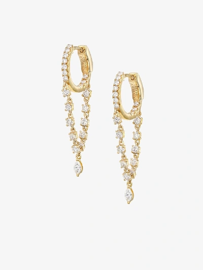 Shop Anita Ko 18k Yellow Gold Sienna Diamond Drop Huggie Hoop Earrings