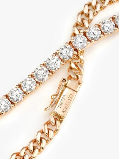 Shop Anita Ko 18k Rose Gold Cuban Link Diamond Bracelet