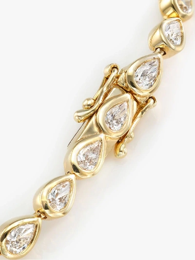 Shop Anita Ko 18k Yellow Gold Pear Diamond Bezel Tennis Link Bracelet