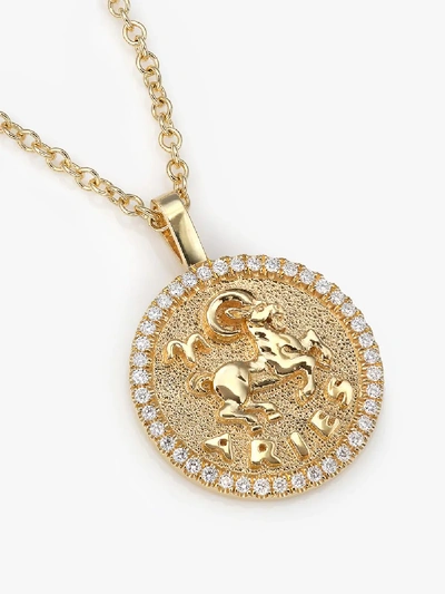Shop Anita Ko 18k Yellow Gold Aries Pendant Diamond Necklace