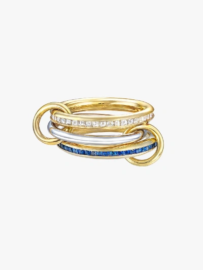 Shop Spinelli Kilcollin 18k Yellow Gold Mozi Sapphire And Diamond Ring