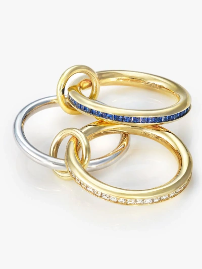 Shop Spinelli Kilcollin 18k Yellow Gold Mozi Sapphire And Diamond Ring