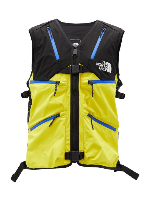 north face gilet yellow