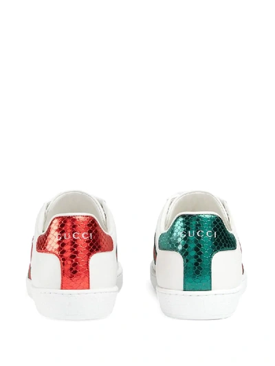 Shop Gucci Heart Ace Sneakers In White