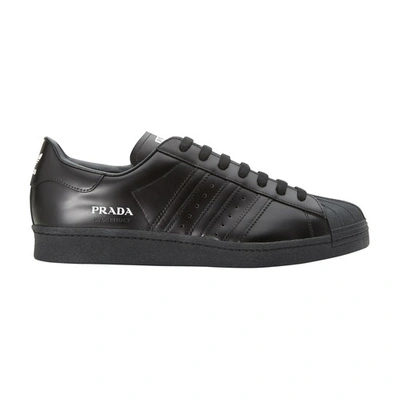 Shop Adidas X Prada Prada Superstar In Cblack/cblack/cblack