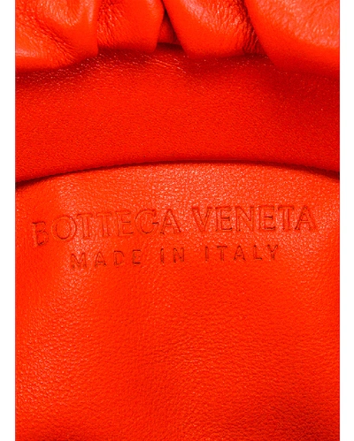 Shop Bottega Veneta The Chain Pouch Bag In Orange & Gold