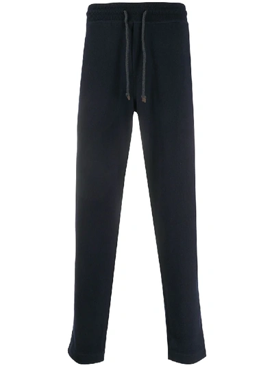 Shop Brunello Cucinelli Jersey Knit Track Pants In Blue