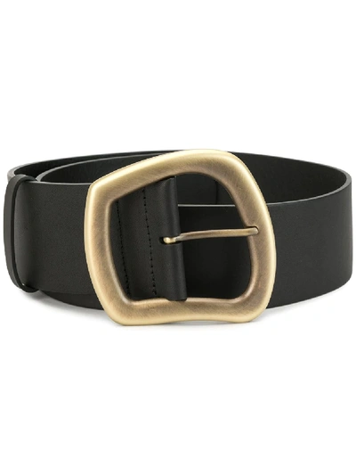 Shop Gabriela Hearst Simone Leather Belt In Black