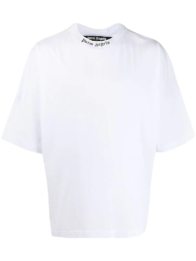 Shop Palm Angels Logo-print T-shirt In White