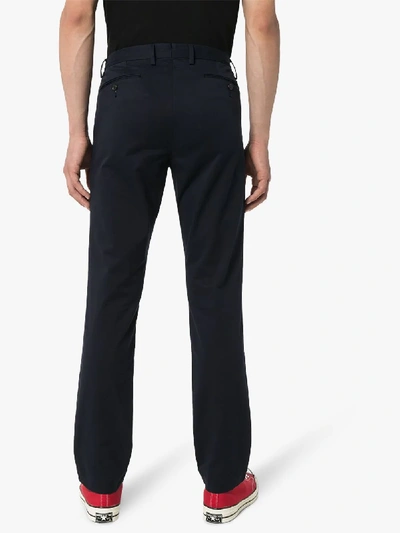 Shop Polo Ralph Lauren Straight Leg Trousers In Blue