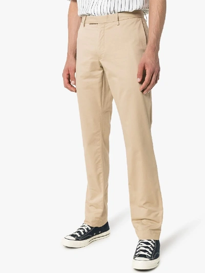 Shop Polo Ralph Lauren Straight Leg Trousers In Neutrals