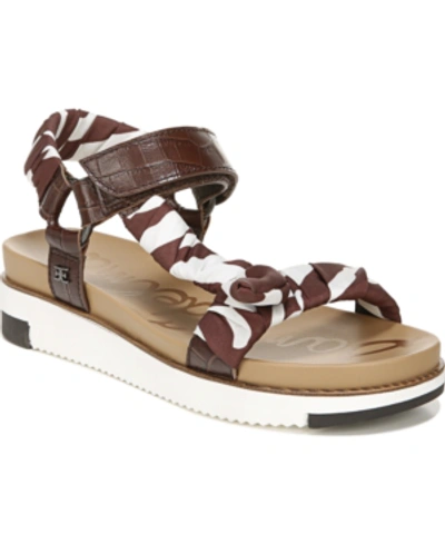 Shop Sam Edelman Ashie Footbed Sandals Women's Shoes In Brown Multi