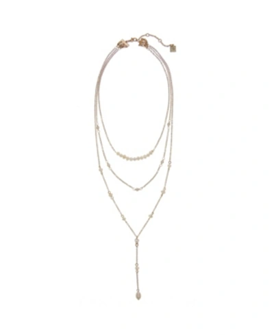 Shop Laundry By Shelli Segal Fresh Water Imitation Pearls Convertible Necklace In Gold-tone