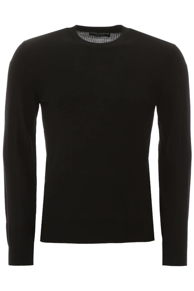 Shop Dolce & Gabbana Shaved Wool Pullover In Nero