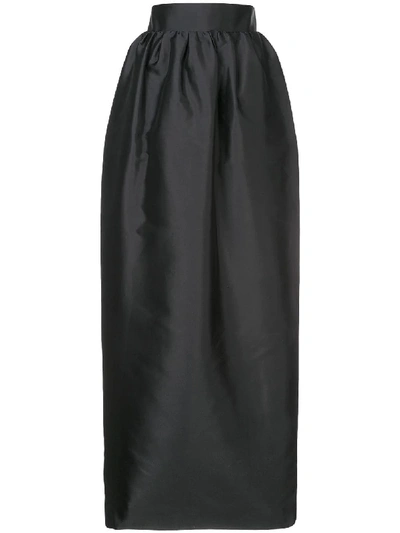 Shop The Row High-waist Gathered Skirt In Black