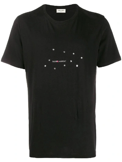 Shop Saint Laurent Logo Constellation Print T-shirt