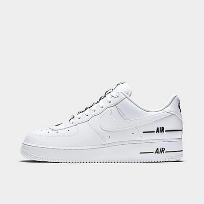Shop Nike Men's Air Force 1 '07 Double Air Casual Shoes In White/white/black
