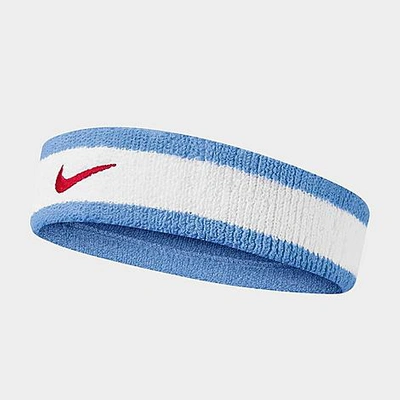 Shop Nike Swoosh Headband In White/blue/red