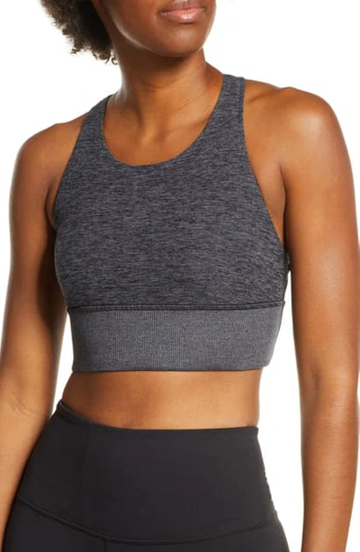 Shop Alo Yoga Soft Serenity Bra In Dark Heather Grey