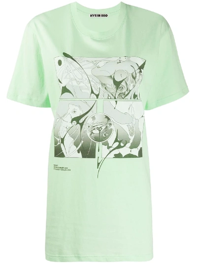 Shop Hyein Seo X Daylen Seu Sirens T-shirt In Green