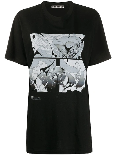 Shop Hyein Seo Graphic Print T-shirt In Black
