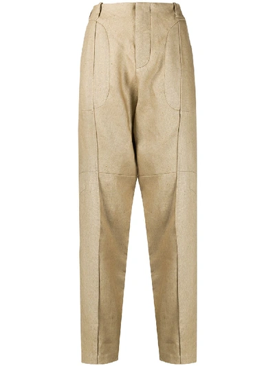 Shop Vejas Tailored Chino Trousers In Neutrals