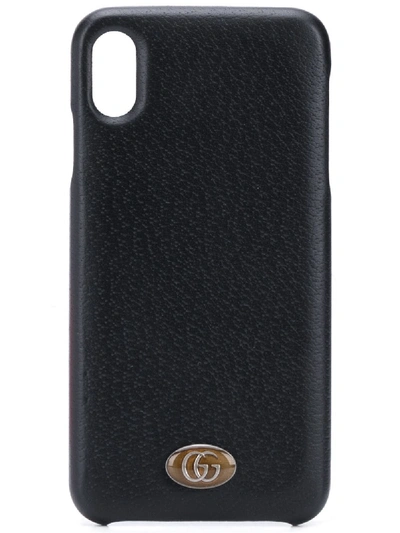 Shop Gucci Logo-plaque Iphone Xs Max Case In Black