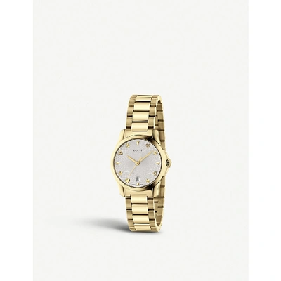 Shop Gucci Womens Gold Ya126576 G-timeless Collection Stainless Steel And Yellow-gold Pvd Watch