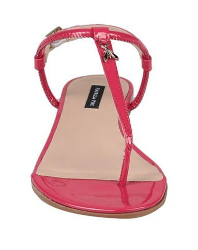 Shop Patrizia Pepe Woman Thong Sandal Garnet Size 6 Soft Leather
