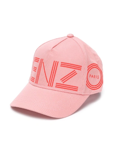 Shop Kenzo Logo Cap In Pink