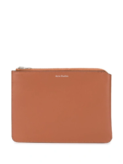 Shop Acne Studios Compact Document Holder In Brown