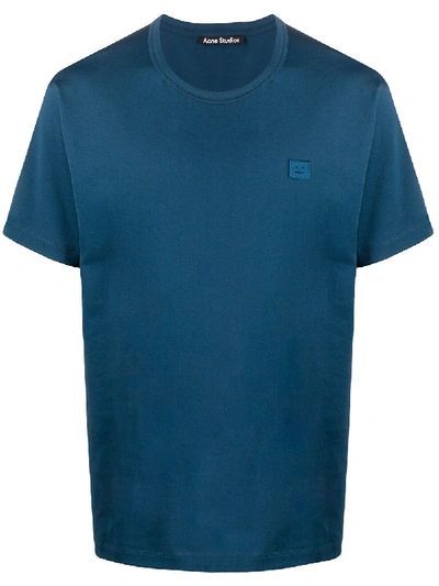 Shop Acne Studios Nash Face Short-sleeve T-shirt In Blue