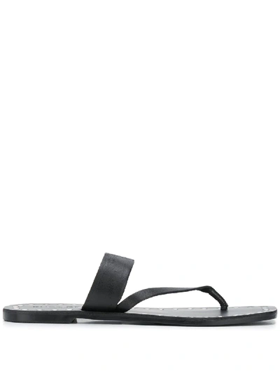 Shop Kurt Geiger Myra Studded Flat Sandals In Black