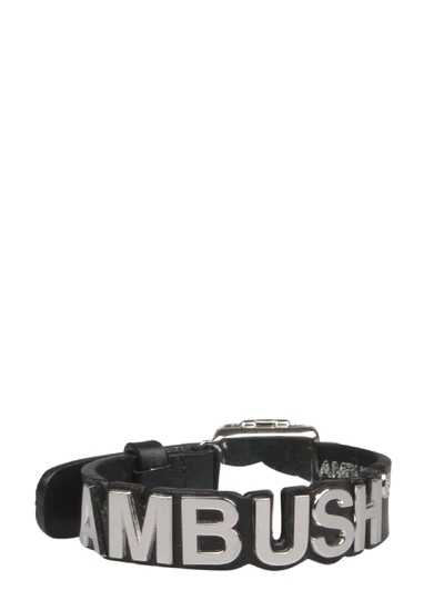 Shop Ambush Logo Leather Bracelet