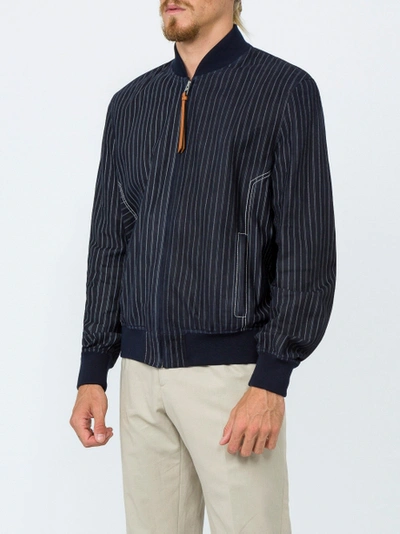 Shop Loewe Striped Bomber Jacket