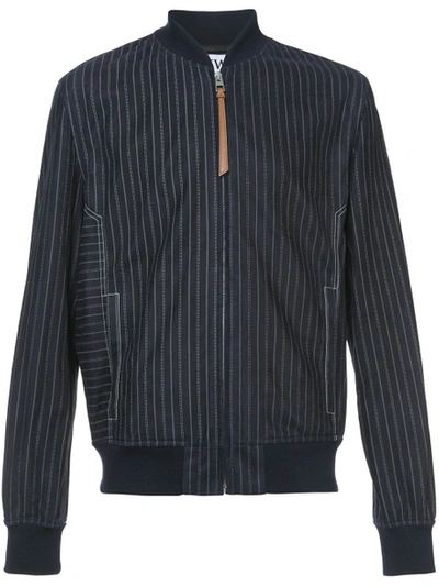 Shop Loewe Striped Bomber Jacket