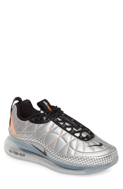 Shop Nike Mx-720-818 Sneaker In Metallic Silver/ Black/ Orange